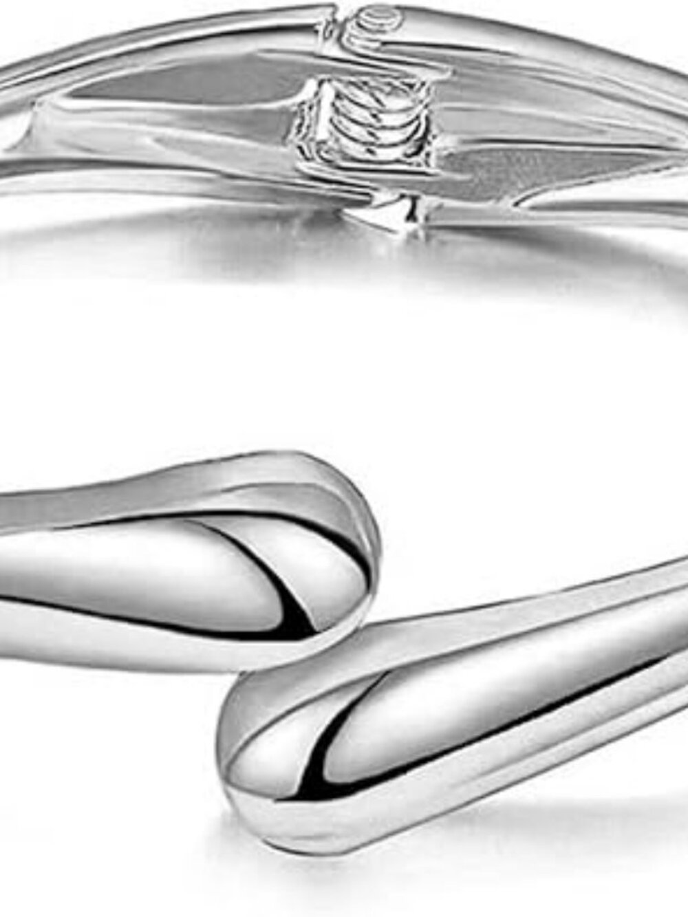 Chunky‎ Silver Bangle Bracelet Adjustable Twist Cuff Elegant Jewelry Standout - Picture 4 of 4